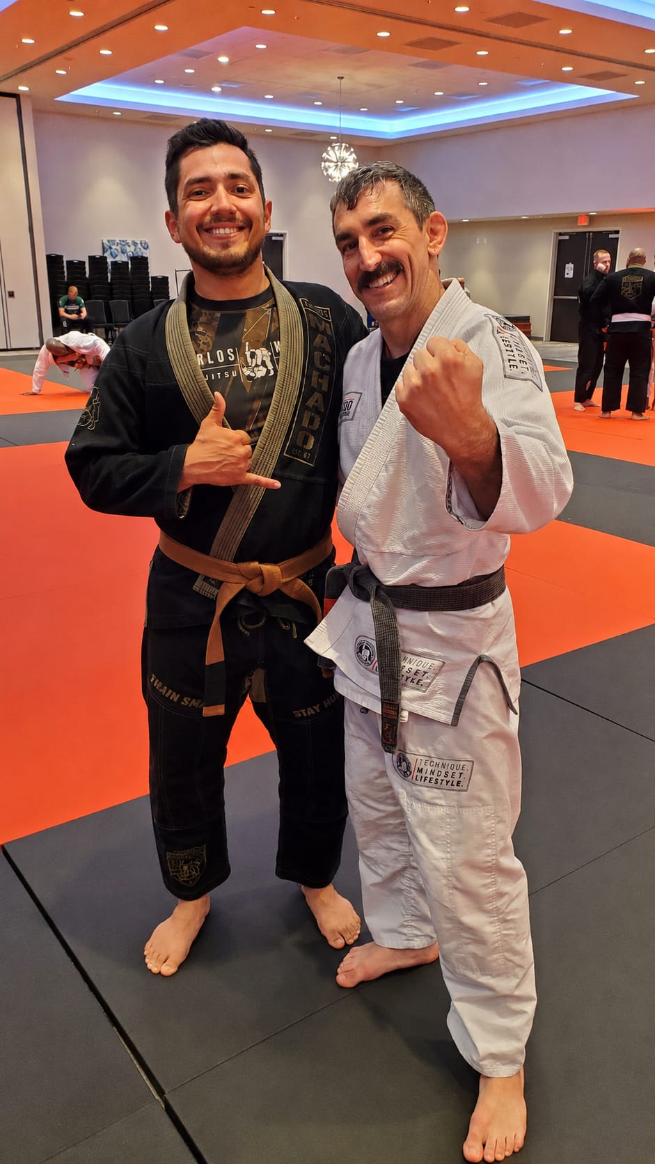 Coach Elias with a fellow black belt
